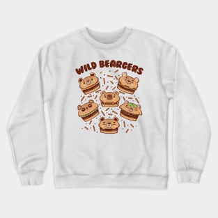 Wild Beargers Cheeseburger Bear by Tobe Fonseca Crewneck Sweatshirt